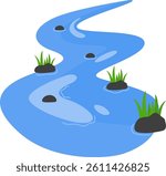 Illustration of a big river