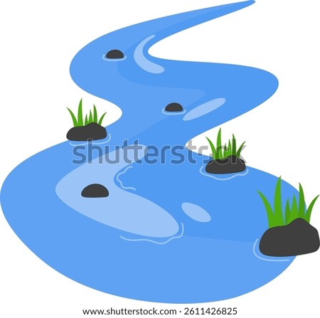 Illustration of a big river