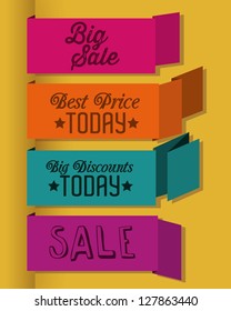 Illustration of Big Sale Icons and Labels, vector illustration