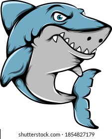 Vector Illustration Ferocious Shark Attacks On Stock Vector (Royalty ...