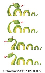 illustration of a big smile snake
