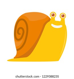Illustration of big snail difficult to walk