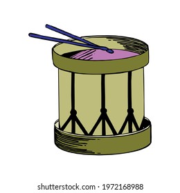 Illustration of a big toy drum on a white background in EPS10