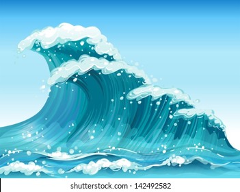 Illustration of the big waves