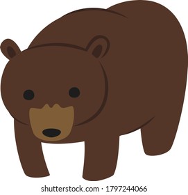 Illustration of a big wild bear.