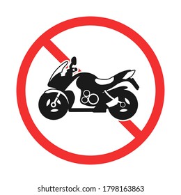 Illustration of bike ban mark.