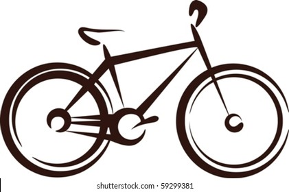 Illustration with a bike symbol