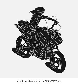 Illustration of biker
