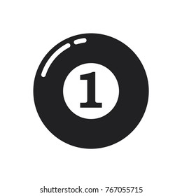 illustration billiard ball icon, billiard ball vector icon 