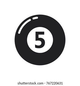 illustration billiard ball icon, billiard ball vector icon 