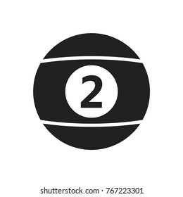 illustration billiard ball icon, billiard ball vector icon 
