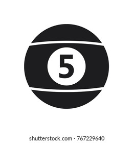 illustration billiard ball icon, billiard ball vector icon 
