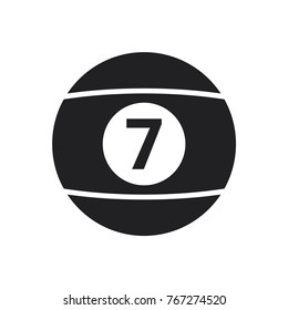illustration billiard ball icon, billiard ball vector icon 