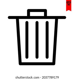 ilustración del icono de diseño de bin