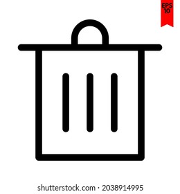 ilustración del icono de diseño de bin