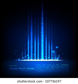 illustration of binary code on abstract technology background