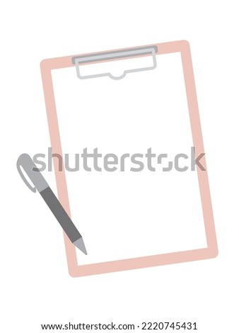 Illustration of a binder and a ballpoint pen