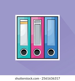 Illustration of Binder in Flat Design