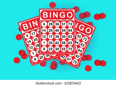 illustration of bingo card game