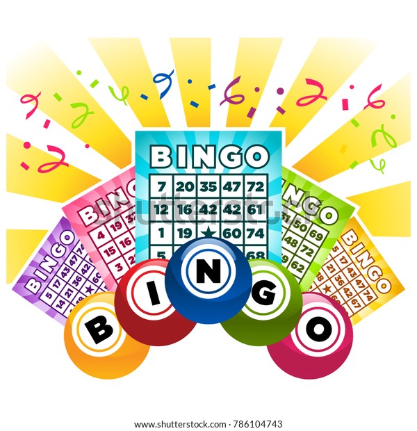 Illustration Bingo Game Cards Balls Stock Vector (Royalty Free) 786104743
