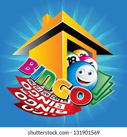 illustration of bingo house