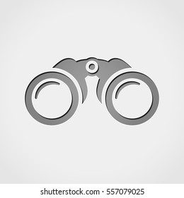 Illustration of binoculars grey icon