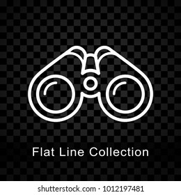 Illustration of binoculars icon on checkered background