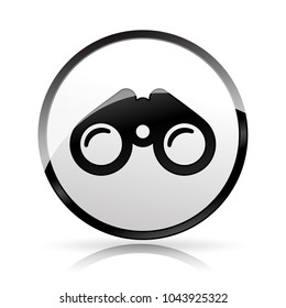 Illustration of binoculars icon on white background