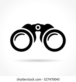 Ilustración del icono de los binoculares sobre fondo blanco