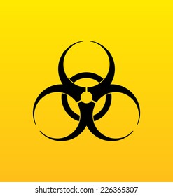 Illustration Bio Hazard Sign, Danger Symbol Warning - Vector