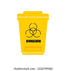 Illustration of biohazard bin on white background. svg