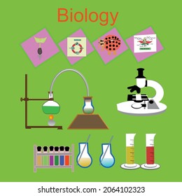 illustration of biology, science, vector