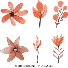 ilustración, árbol de abedul, hoja, hoja de arce, naturaleza, rojo, color naranja, vector, amarillo, otoño