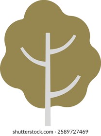 The illustration of Birch Trees 