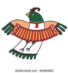illustration of the bird and accordion