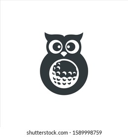 
illustration of bird and ball golf icon