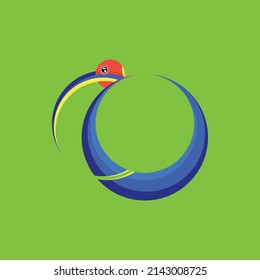 pájaro ilustrativo del vector de bola para el diseño