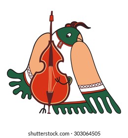 illustration of the bird and bass