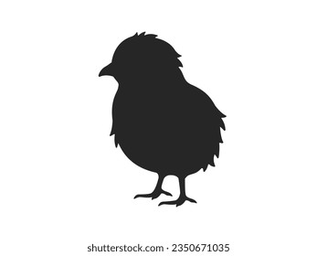 Illustration of bird chick silhouette.