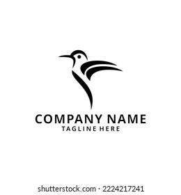 Illustration Bird Colibri Logo Design Vector