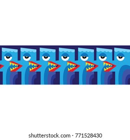 illustration bird face vector design