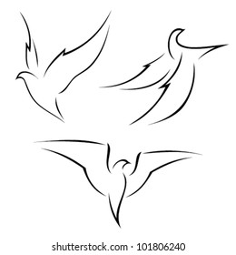 1000 Bird Line Drawing Stock Images Photos Vectors Shutterstock