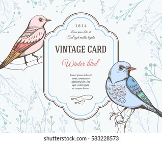 illustration of a bird. hand made background