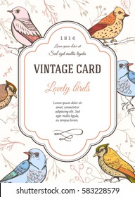 illustration of a bird. hand made background
