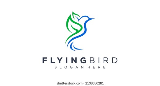 Illustration Bird Leaf Wing Fly Freedom Nature Organic Animal Abstract Simple Vector Logo Design
