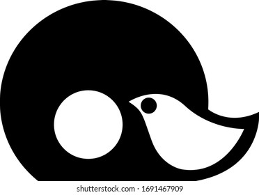 ilustración del tema del logotipo de las aves en círculo