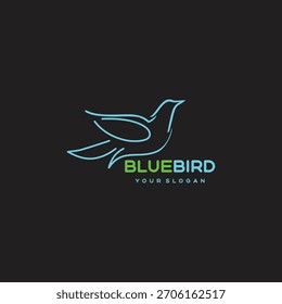 Ilustración del Vector del logotipo del pájaro