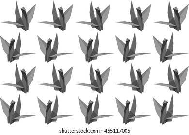 illustration of bird origami background