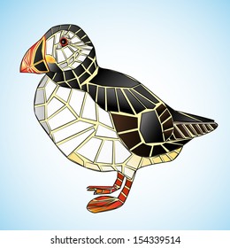Illustration of bird (puffin)