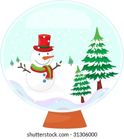 illustration of bird in snowfall